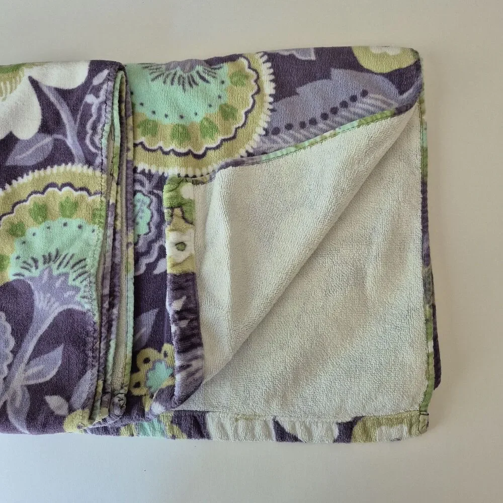Peri Home Purple Yellow Floral 4 Piece Soft Bath and Hand Towels Set